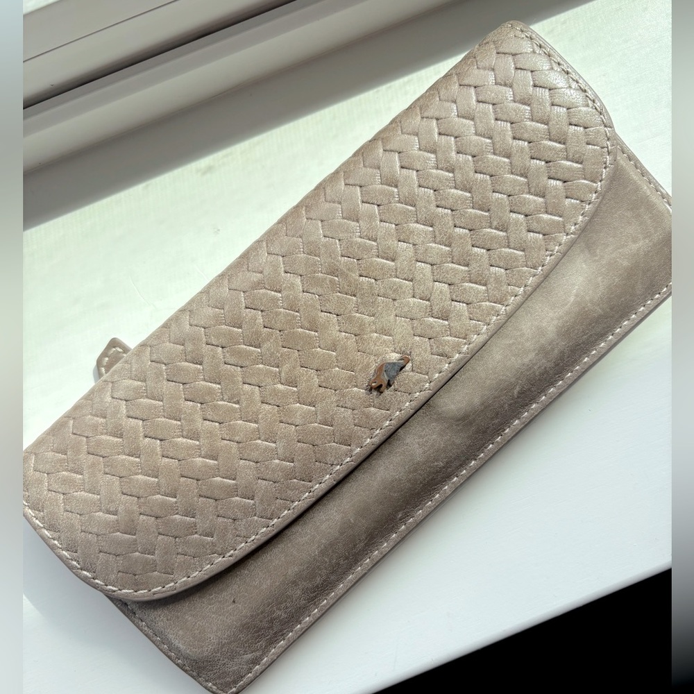 Roots Woven Leather Wallet